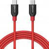 Anker Powerline+ C To C 2.0 Cable (6ft) Nylon Braided [A8188091]- RED