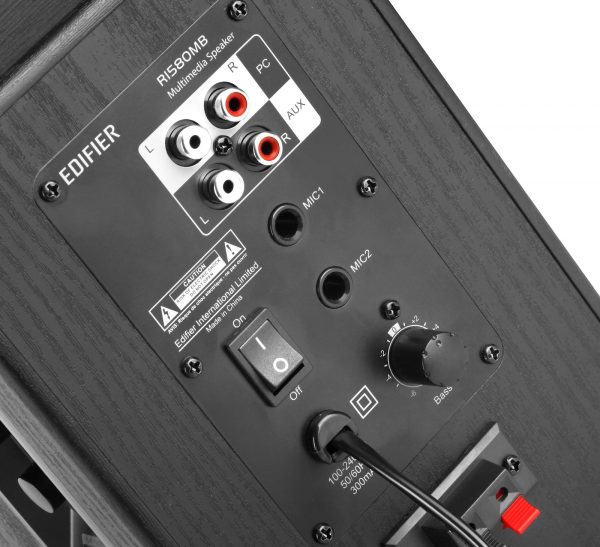 Edifier R1580MB Active 2.0 Speakers ,Dual Microphone Inputs-Black