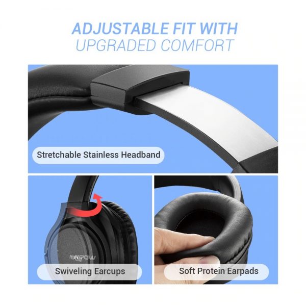 Mpow H7 Bluetooth Headphones Over Ear, Comfortable Wireless Headphones, R